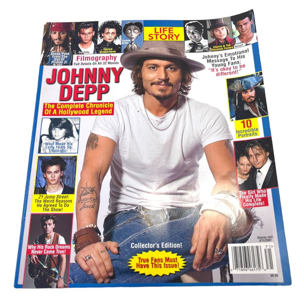 Johnny Depp Collectors Edition Life Story 2007 Jack Sparrow Scissorhands Picture